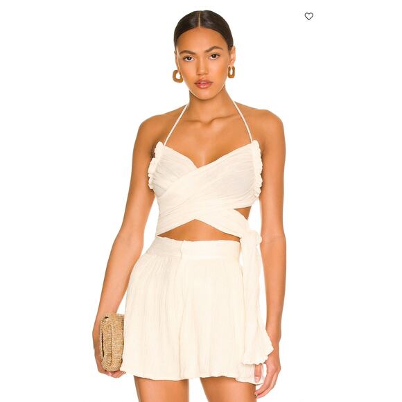 Jen’s Pirate Booty Appolonia Wrap Top White Boho Size XS - Picture 1 of 7